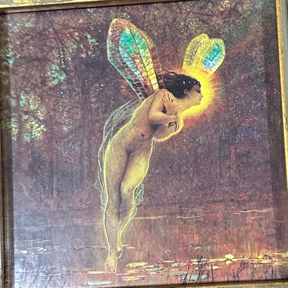 7”x7” Glowing Fairy Wall Decor “Iris” by John Atkinson Grimshaw - Picture 5 of 5